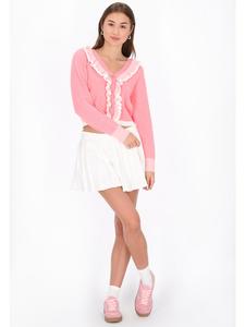 Женский кардиган розового цвета myMo