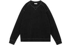 Свитшот с вышитым логотипом GANNI, черный