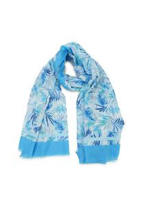 Шарф SEDA с ботаническим принтом и эффектом металлик HARPA, цвет Pacific Blue-silver