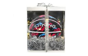 LINING Резиновый баскетбольный мяч black blue red размер 7 для тренировок и соревнований