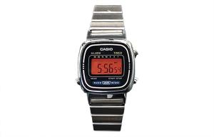 Часы Casio Vintage, арт. LA670WA-1D, серебро/красный