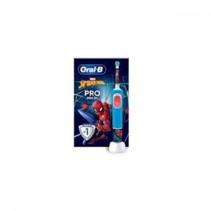Электрическая зубная щетка Oral-B Vitality PRO Kids Spiderman, синяя