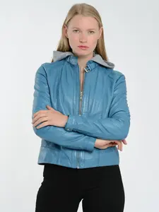 Кожаная куртка JCC "31024030", синий