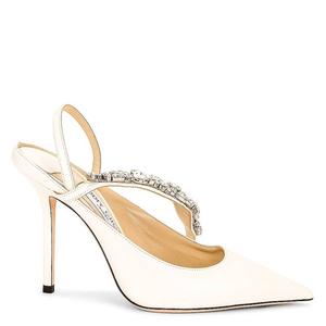 Jimmy Choo Flos 100 Leather Pumps, белый
