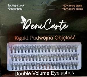 Искусственные ресницы густые пучки для наращивания ресниц, утолщение двойное C-11 Deni Carte