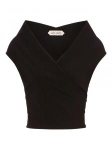 Alberta Ferretti топ из смесовой шерсти, черный