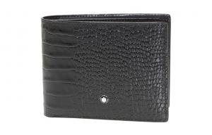 MONTBLANC Кожаный кошелек мужской черный