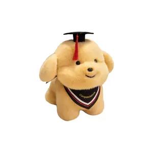 Милая плюшевая игрушка щенок в докторской шапочке dun dog, высота 23см/33см KUMAOYA, красный