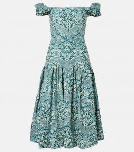 Вышитое хлопковое платье миди Siembra Agua by Agua Bendita, Ceiba