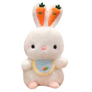 Мягкая и милая плюшевая игрушка в виде кролика в капюшоне с морковкой, высота 40см/55см/70см MLING