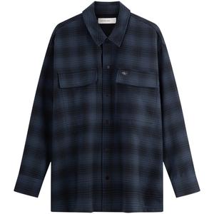 Футболка CALVIN KLEIN мужская синяя в клетку, 0MD-Blue Plaid