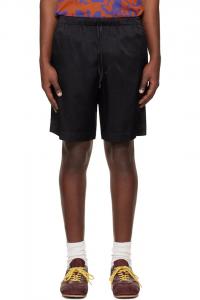 Шорты из вискозного хлопка Dries Van Noten, черный