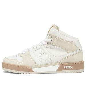 Кроссовки match high top 'white cream' Fendi, белый