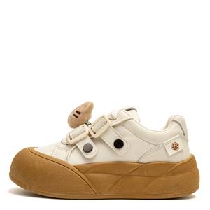 STAE Женские низкие скейтерские туфли для увеличения роста износостойкие легкие бежевые, цвет Beige