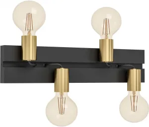 Светильник потолочный Eglo Maccohione, черный / бронзовый