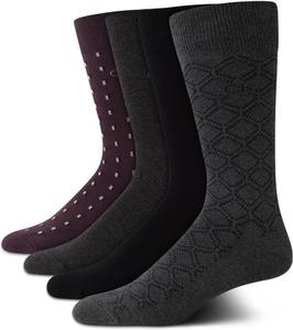 Мужские носки Calvin Klein Crew Socks - 4 пары, легкие, влагоотводящие, мягкие, спортивные носки для мужчин, для занятий спортом и бега, Heather Grey