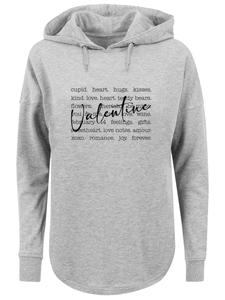Толстовка F4NT4STIC Valentine Herz Hugs Kisses Love Flowers Joy, Light grey