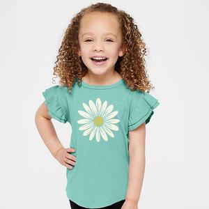 Футболка с рукавами-крылышками White Daisy The Juniper Shop, Seafoam