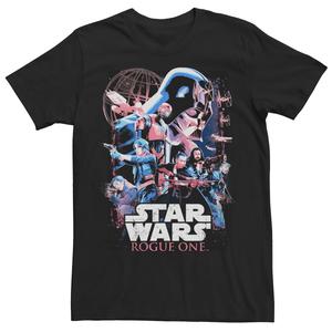 Мужская серая футболка с плакатом и коллажем Rogue One Star Wars