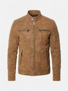 KOROSHI Куртка из искусственной кожи коричневого цвета