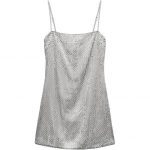 Платье-комбинация женское серебряное Zara