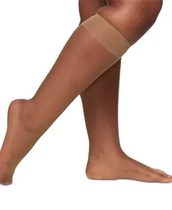 Комплект из 3 прозрачных гольфов больших размеров Berkshire, коричневый/бежевый