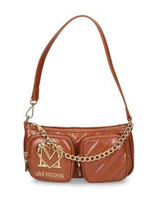 Стеганая сумка через плечо Love Moschino, коричневый