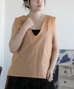 Простой жилет с V-образным вырезом Aimoha - Select -, цвет Camel