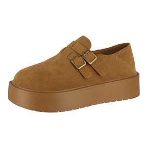 Биркеншток обувь для увеличения роста устойчивая к истиранию противоскользящая женские высокие зимние ботинки Komanic, коричневый