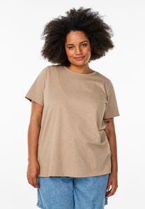 Базовая футболка MIT RUNDHALSAUSSCHNITT Zizzi, песочный