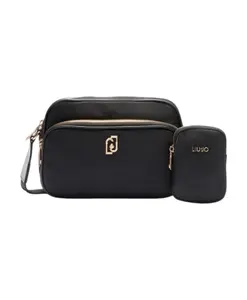 Черная нейлоновая сумка через плечо с логотипом. Liu Jo, черный