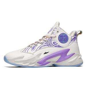 Kuding Антискользящие износостойкие баскетбольные кроссовки унисекс бежево-фиолетовые, цвет Beige Purple