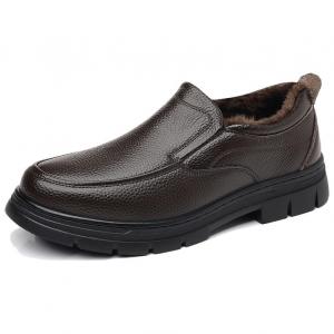 POPULAR ROUSE PR Кожаные повседневные мужские туфли с мягкой стелькой коричневые, цвет Brown Padded