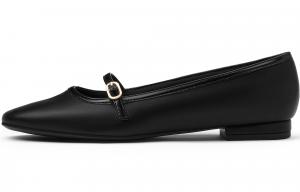 CHARLES&KEITH Маленькие туфли Мэри Джейн на плоской подошве 1,6 см женские черные - черный, цвет Black