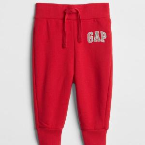 Флисовые джоггеры с вышитым логотипом Gap, голубой