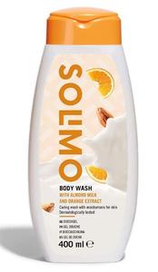Solimo, Гель для душа, миндальное молоко и апельсин, 400 мл
