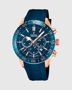 F20516/1 Мужские часы из керамики в синем каучуке Festina, синий