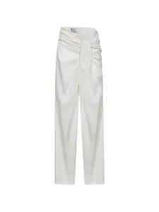 Брюки с драпированной талией Giuseppe Di Morabito, белый