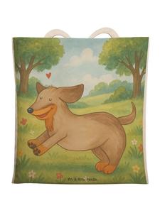 Mr. & Mrs. Panda Сумка-шоппер с изображением таксы, без слогана, белого цвета