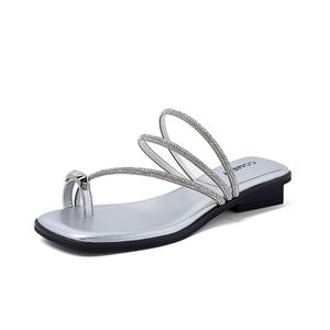 Шлепанцы женские Comely, серебряный