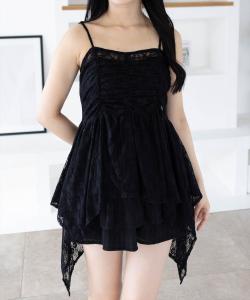 Асимметричный кружевной длинный бюстье