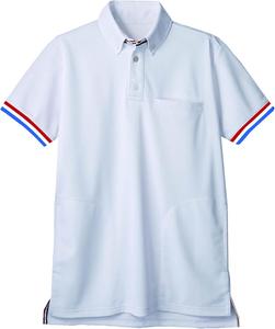 Рубашка-поло Montblanc (унисекс, короткий рукав) 72-471 (белая), размер 3L, медицинская униформа Sumisho, белая, XXL