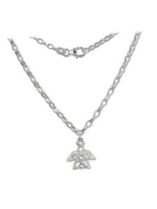 Teenie-Weenie Детская/подростковая серебряная подвеска-ангел из серебра 925 пробы, приблизительно 38 см