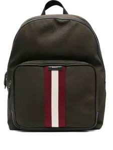 Рюкзак с отделкой в полоску Bally, зеленый