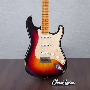 Электрогитара Fender Custom Shop 70th Anniversary 1954 Stratocaster Limited Edition - Блестящий шоколадный 2-цветный санберст - №LXX0166