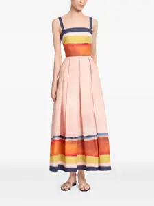 Платье миди с принтом Elie Saab, розовый