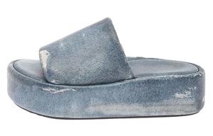 Шлепанцы женские Balenciaga с подъемом, синий