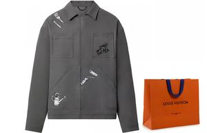 LOUIS VUITTON Куртка мужская черно-серая, Shopping Bag Included