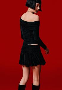 Юбка Bershka A-line skirt, Black