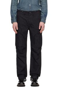 Излишки брюк-карго из поплина Rrl, черный